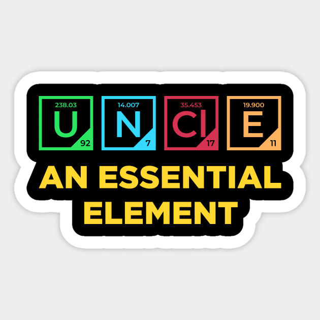 Funny Chemistry Uncle Sticker by dennex85